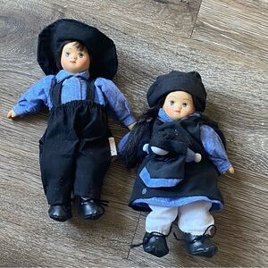 The Amish Boy‎ Girl And Baby By Springford Porcelain 9” Tall